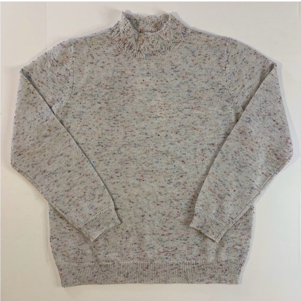 Alfred Dunner Women's Speckled Turtleneck Sweater